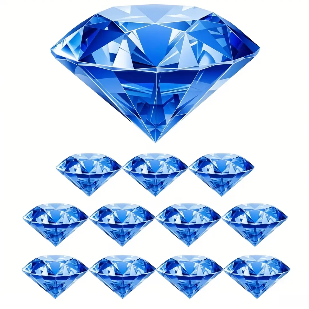 30 transparent acrylic diamonds, suitable for wedding decoration, home decoration, acrylic crystal diamond ornament, vase filler, Christmas decorations.