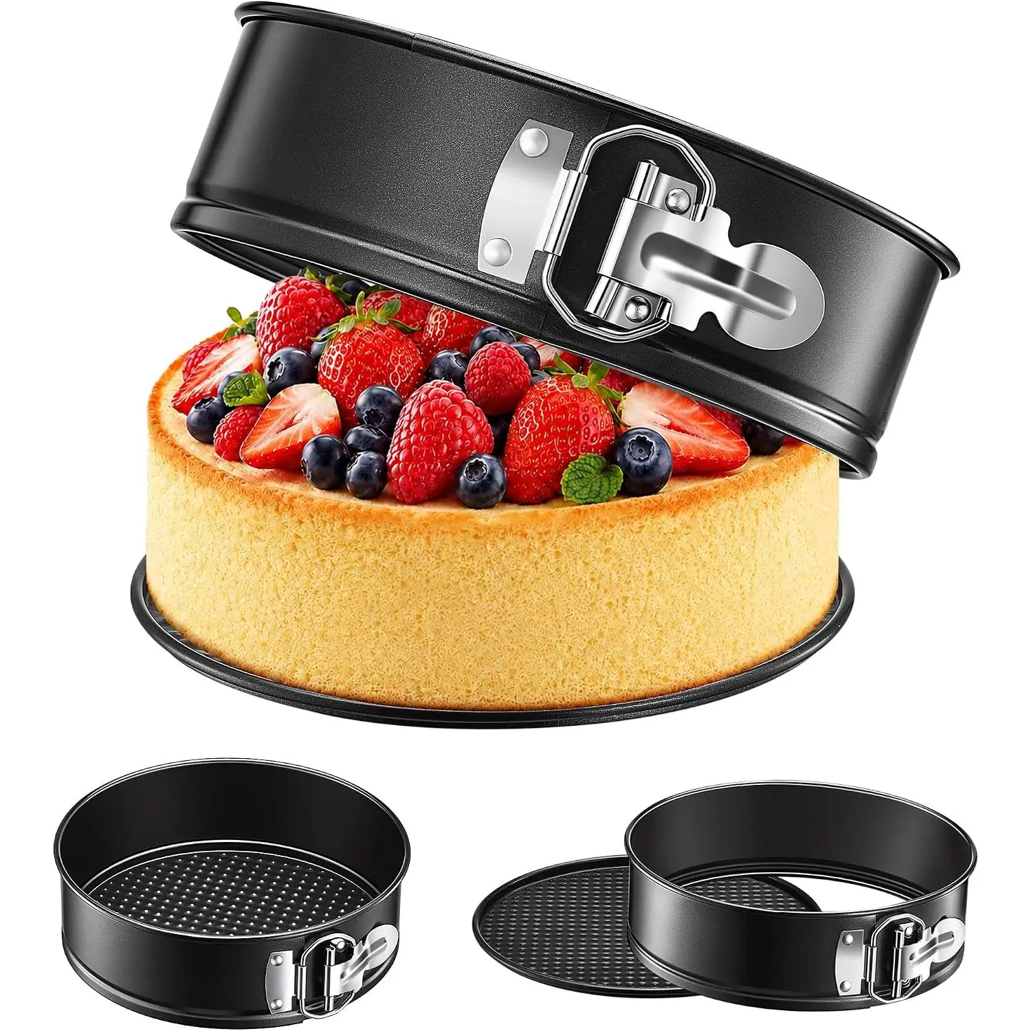 {"title":"7 Inch Nonstick Springform Cheesecake Pan with Removable Bottom, Carbon Steel"}