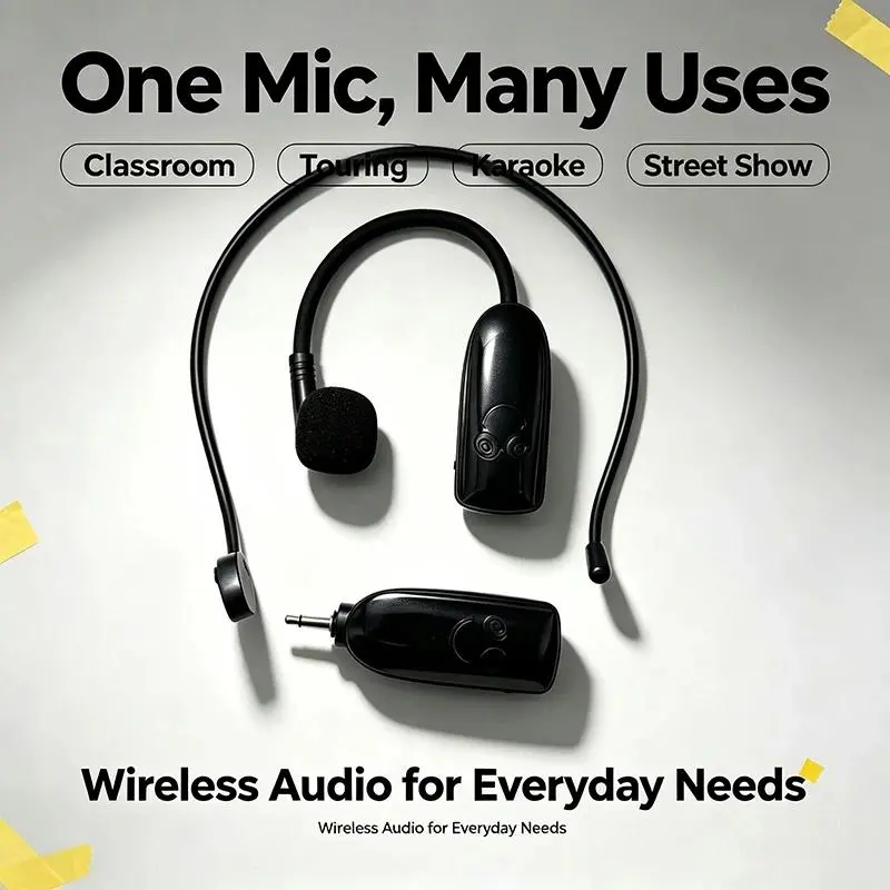 MYSL-4 K-MYZS Headset Clip-On Microphone Portable Wireless Lapel Mic for Business Traveling Lectures