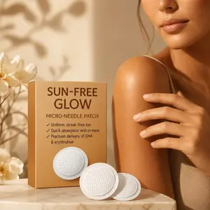 Sun-Free Glow Microneedle Tanning Patches, 10 Pack Sunless Self-Tan Microdart Patches for Natural Streak-Free Bronze Glow Sunless Self Tanner