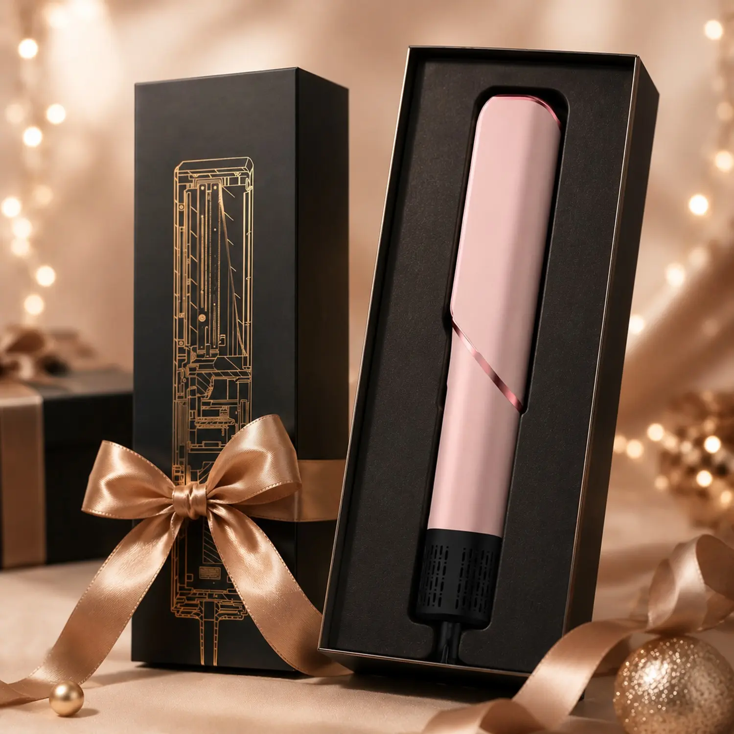 Air Hair Straightener with flow Multifunctional Hair Dryer & Hair Straightener Wet to Dry with Cold Wind or Hot Wind 4 Temperature Levels Straightening Iron Best Christmas Gift for Girlfriend Mom