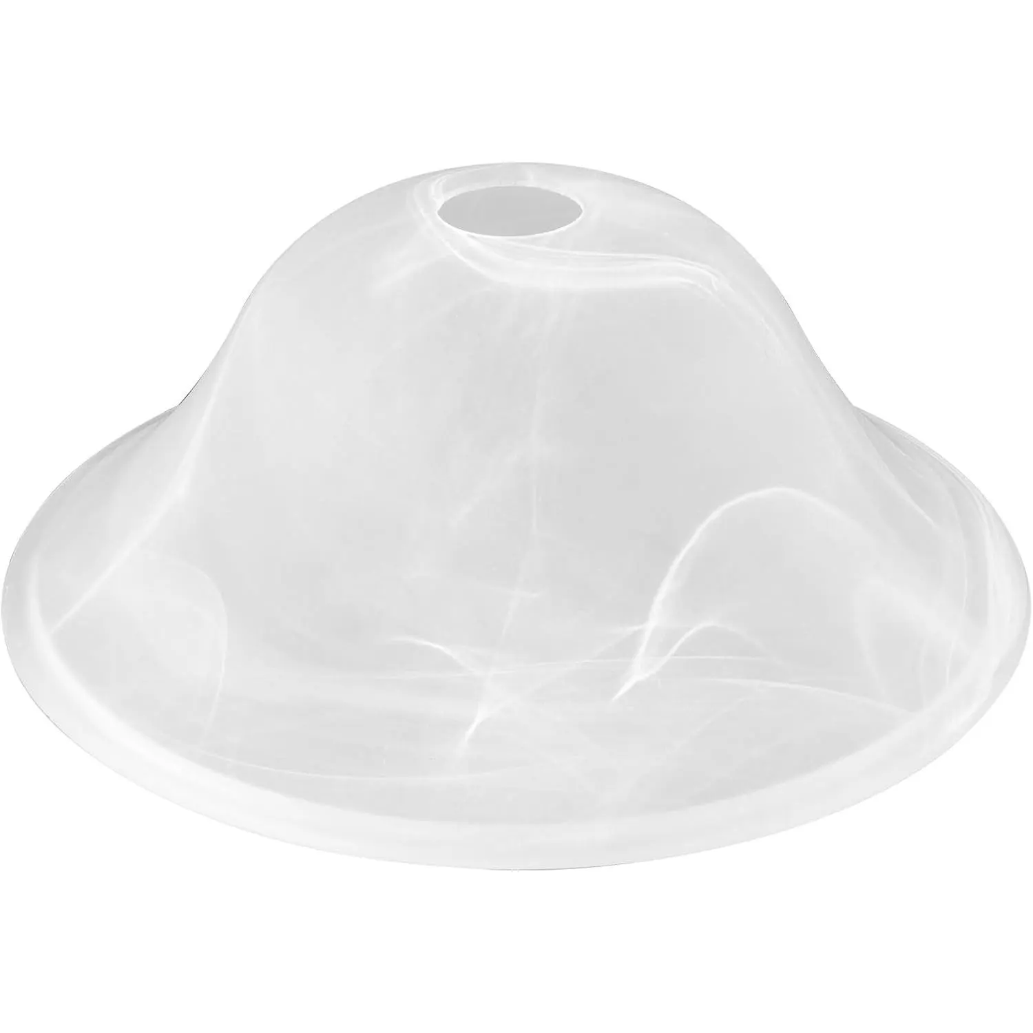 12" White Alabaster Glass Lamp Shade, Lipless Glass Lamp Dome, Fixture Replacement Globe for Floor Lamp, Pendant Light