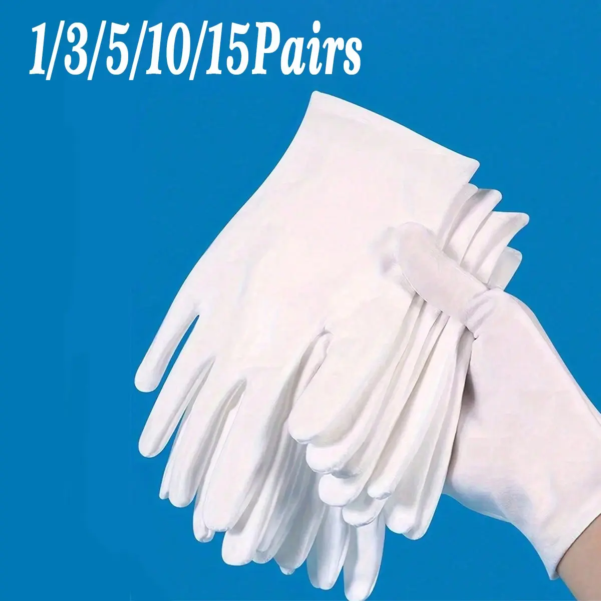 Gloves for Eczema and Dry Hands, Breathable Lined Work Gloves, Moisturizing Spa Soft Jewelry Inspection Gloves, Elastic Fit Fabric Gloves for Women