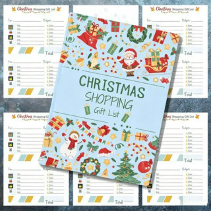 Christmas Gift List Notebook, Holiday Shopping Planner Journal, Organize Gifts Efficiently, Perfect for Christmas Season Planning