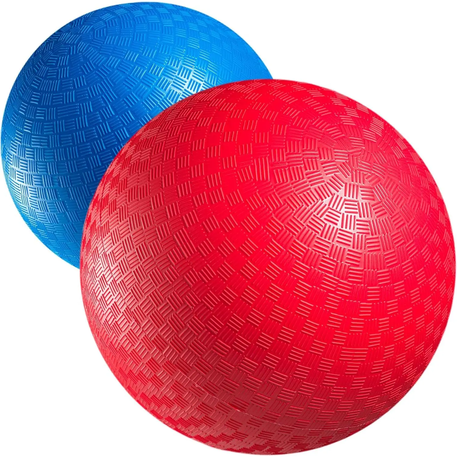 Red & Blue Kickball Set (8.5 Inch) with Pump - Fun Playground Ball for Toddlers, Kids & Adults - Ideal for Dodgeball, Four Square, PE, Recess and More