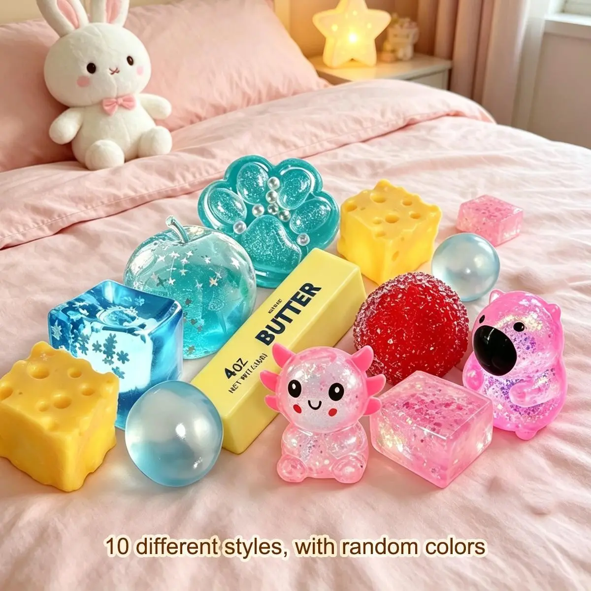 10pcs Set Novelty Squishy Blind Box Kit, Stress Relief Toy, Sensory Playset, Creative Slow Feedback Squishy, Party Gift, Soft Squeeze Toy