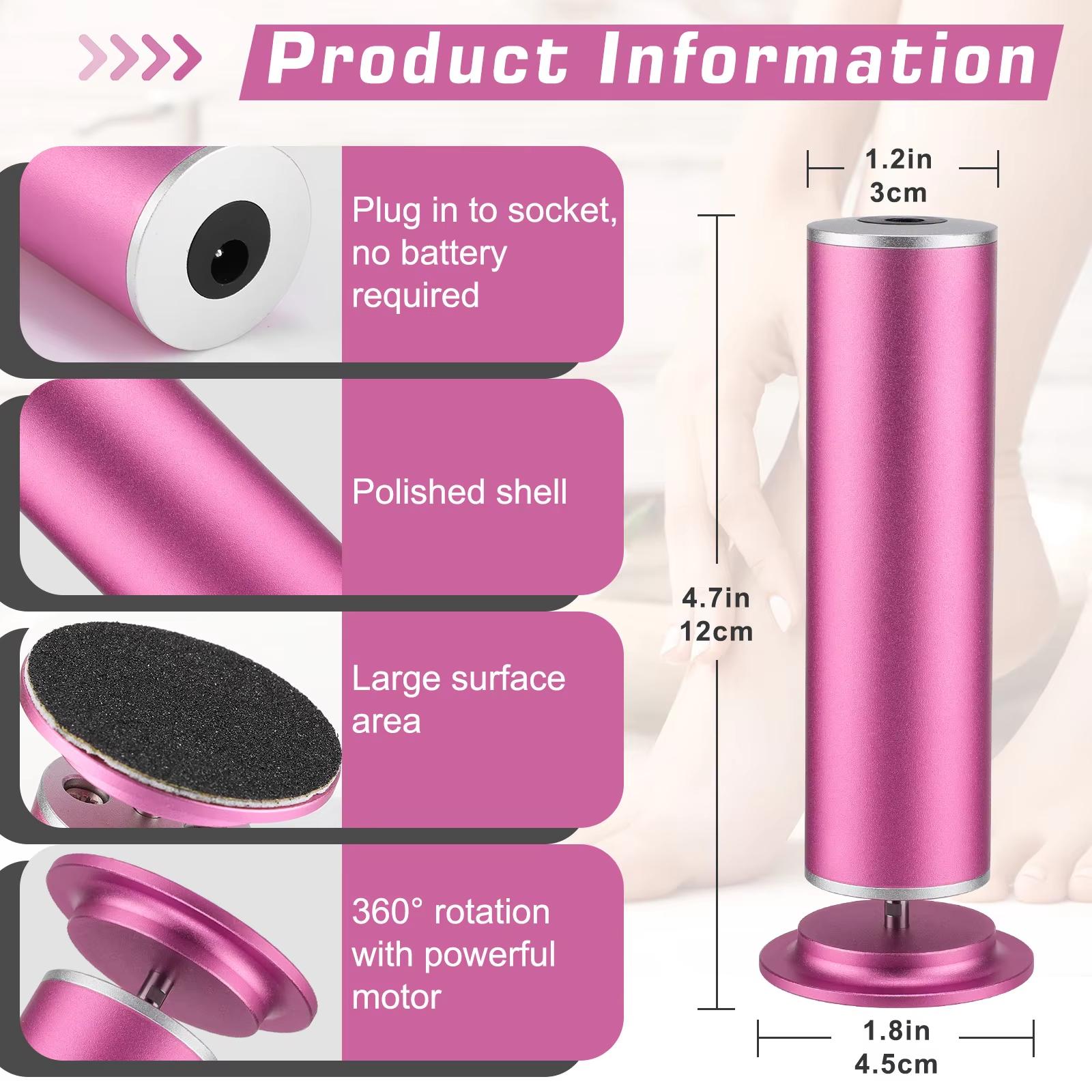 Electric Foot File, 1 Count Adjustable Speed Foot Callus Remover with 60pcs Sandpaper, Exfoliating Callus Remover, Professional Foot Care Tool, Pedicure Care Tool for Home & Salon Use, Callus Remover Feet, Foot Files And Callus Removers For Dead Skin