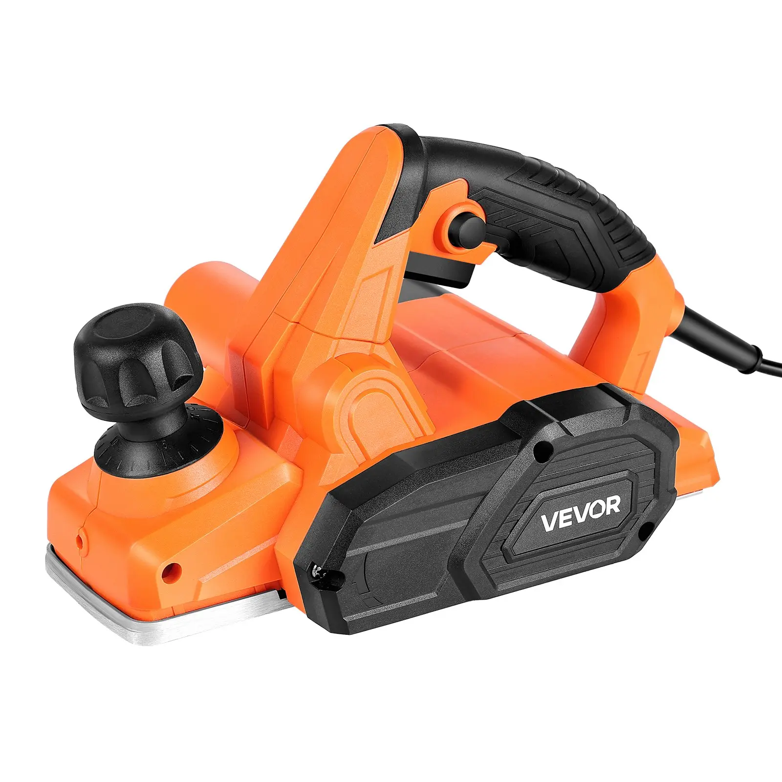 【toolupgrade】VEVOR Electric Hand Planer, 3-1/4-Inch Cut Width, 7-Amp 16800 RPM Corded Power Handheld Planer for Wood, with Adjustable Cut Depth, 2 Blades, for Woodworking Wood Chamfer DIY Smooth Finish Carpentry