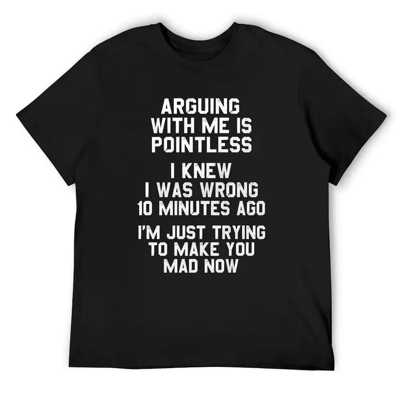 Hilarious Attitude Saying Distressed Lettering Crew Neck Tshirt For Men Women Streetwear