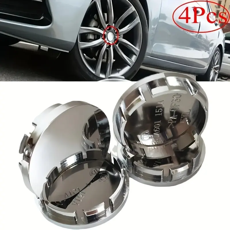 4pcs Car Modification, Universal Hub Center Cap, Car Hub Cap, 56MM Wheel Cap, Tire Center Cap, Wheel Center Sign, Blank Hub Center Cap, Wheel Sign, Polished, Car Accessories
