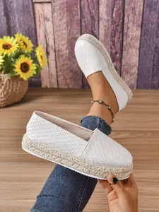 Summer Breathable Women's Shoes, Mesh Fabric, Slip-On Design, Casual Style, All Seasons, Rubber Sole, Plain Pattern, Less Than Ankle Height