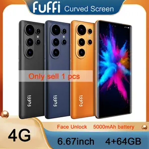 Fuffi S26 Pro Smartphone, 6.67-Inch Curved Screen, Face Recognition Unlock, 4GB RAM+64GB ROM, Dual Sim, 5000mah Battery, Android 12, GPS Navigation