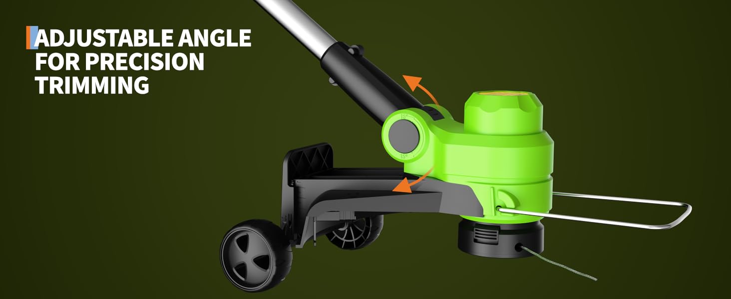 20V Weed Wacker Cordless with 2 x 2.0Ah Batteries & Charger, 12'' Electric Weed Eater String, Grass Trimmer with 8 Replacement Line, Battery Powered String Trimmer for Lawn Yard Patio Garden 20V Weed Wacker Cordless with 2 x 2.0Ah Batteries & Charger, 12'' Electric Weed Eater String, Grass Trimmer with 8 Replacement Line, Battery Powered String Trimmer for Lawn Yard Patio Garden