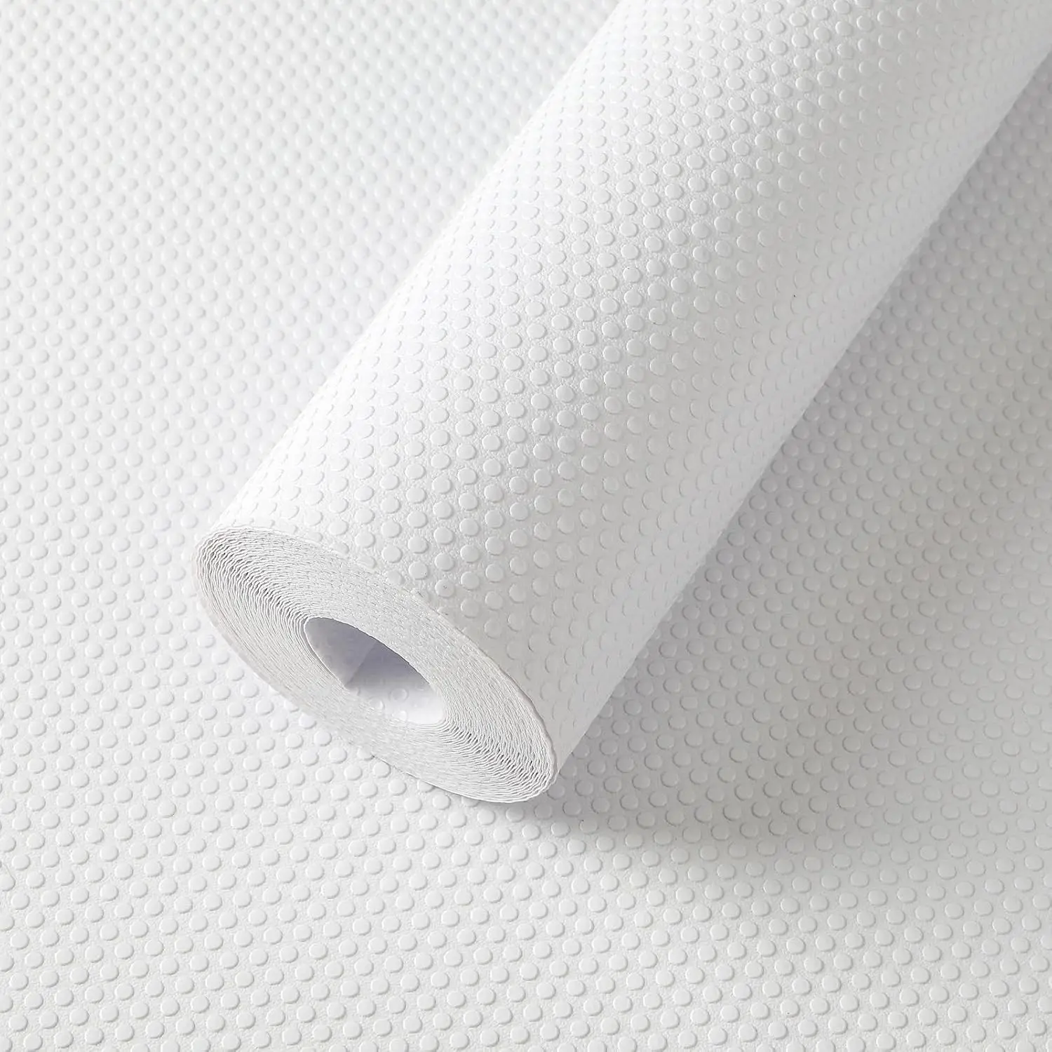 Cabinet Shelf Liner White: Waterproof EVA Drawer Paper | Non-Adhesive Washable Easy Cut Bathroom Cabinet Liner for Shelves - Cupboard Mat for Kitchens Pantry Shelving 17.7"W x 96"L