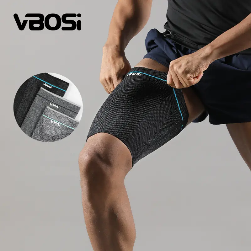 VBOSI 1 Piece Women Men 3D Knitted Mild Compression Thigh Sleeve – Breathable Sports Support for Running, Gym & Daily Use