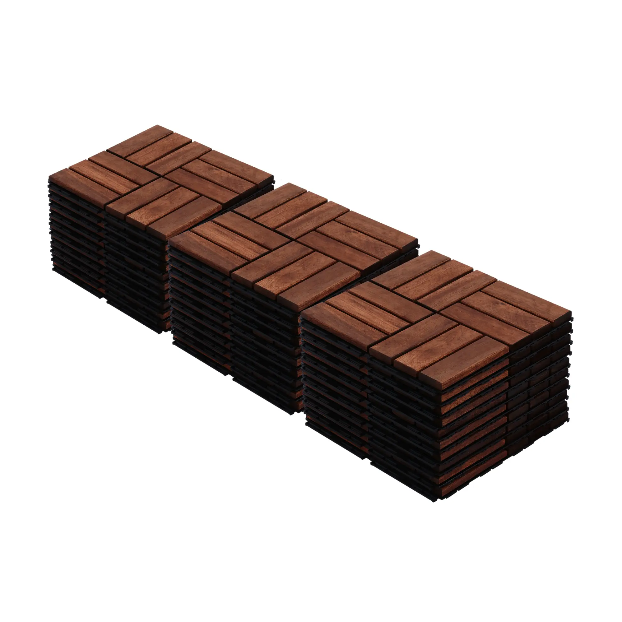 Nokaa Acacia Wood Interlocking Deck Tiles 30 PCS 12x12 Inch Square Hardwood Outdoor Flooring for Patio Balcony Pool Side Garden Walkway DIY Easy Install, Multiple Options Available