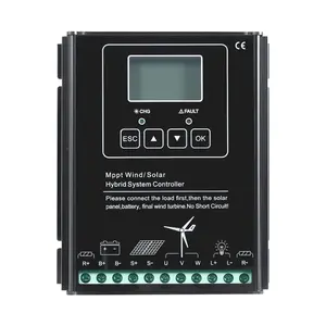 VEVOR 12V 400W Solar Wind Power Kit, 2PCS 100W Monocrystalline Solar Panels+ 200W Wind Turbine+ MPPT Wind/Solar Hybrid System Controller for Home RV Boat Camping Off-Grid Applications