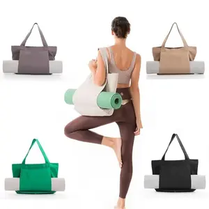 Premium Canvas Yoga & Pilates Mat Bag, Tote Shoulder Bag for Gym, Travel & Outdoor Exercise Gear