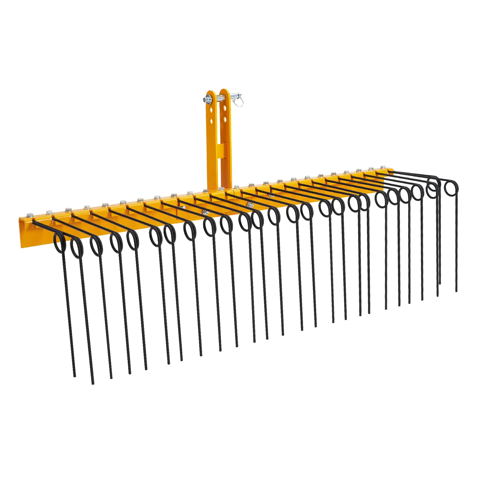60"/72" 3 Point Landscape Rake, Steel Tow-Behind Grass Rake, Steel Tine Grass Rake for Fall Cleanup, Leveling Soil & Gardening Tasks