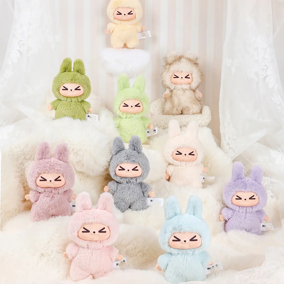 RABBIT-KIKI The Warmth of Hugs Series Plush Doll Blind Box, Collectible Blind Box Toy