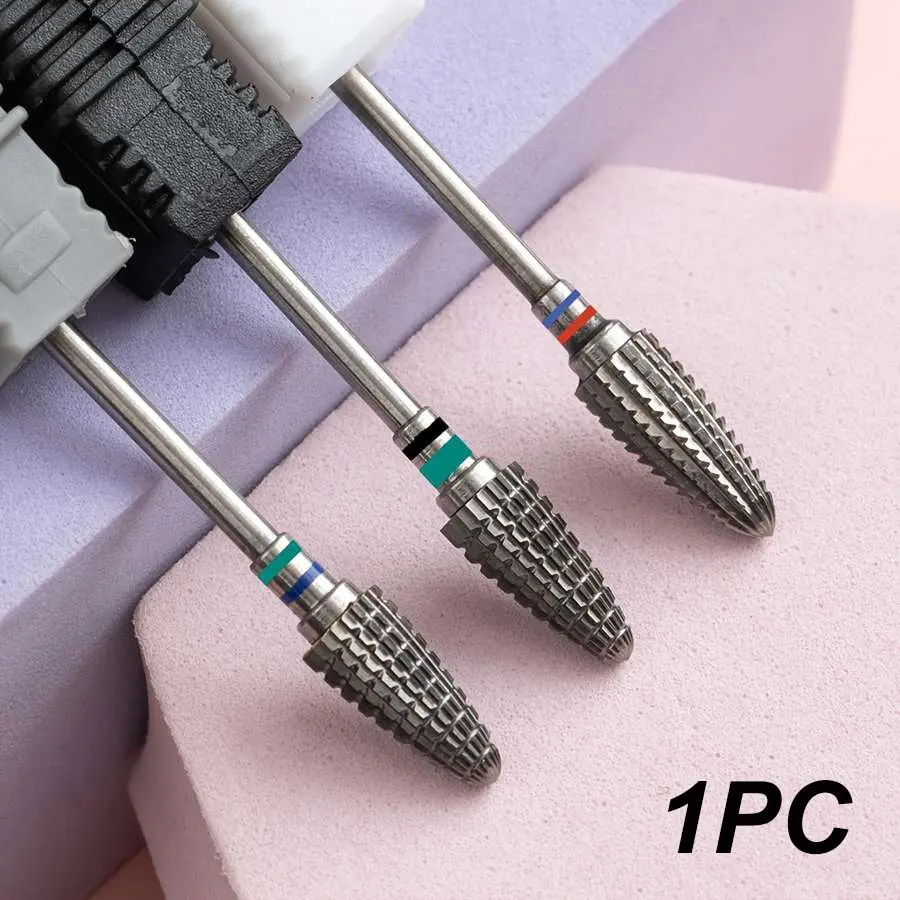 1PC Professional Tungsten Steel Nail Drill Bits High Quality Electric Manicure Drill Accessory Milling Cutters for Nail File Gel Remover Tool Nail Art Supply Manicure Supplies