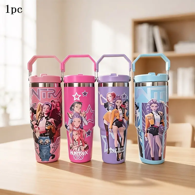 32oz K-Top Ice Cup for Car, 304 Stainless Steel Vacuum Straw Insulated Cup, New Model, Perfect for On-The-Go Use, Durable and Stylish Design