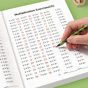 Multiplication & Division Practice Workbook for Kids, Durable Arithmetic Exercise Book with Handwriting Practice, Daily Math Drills for Preschool & Kindergarten, Ideal Learning Supply & Christmas Gift