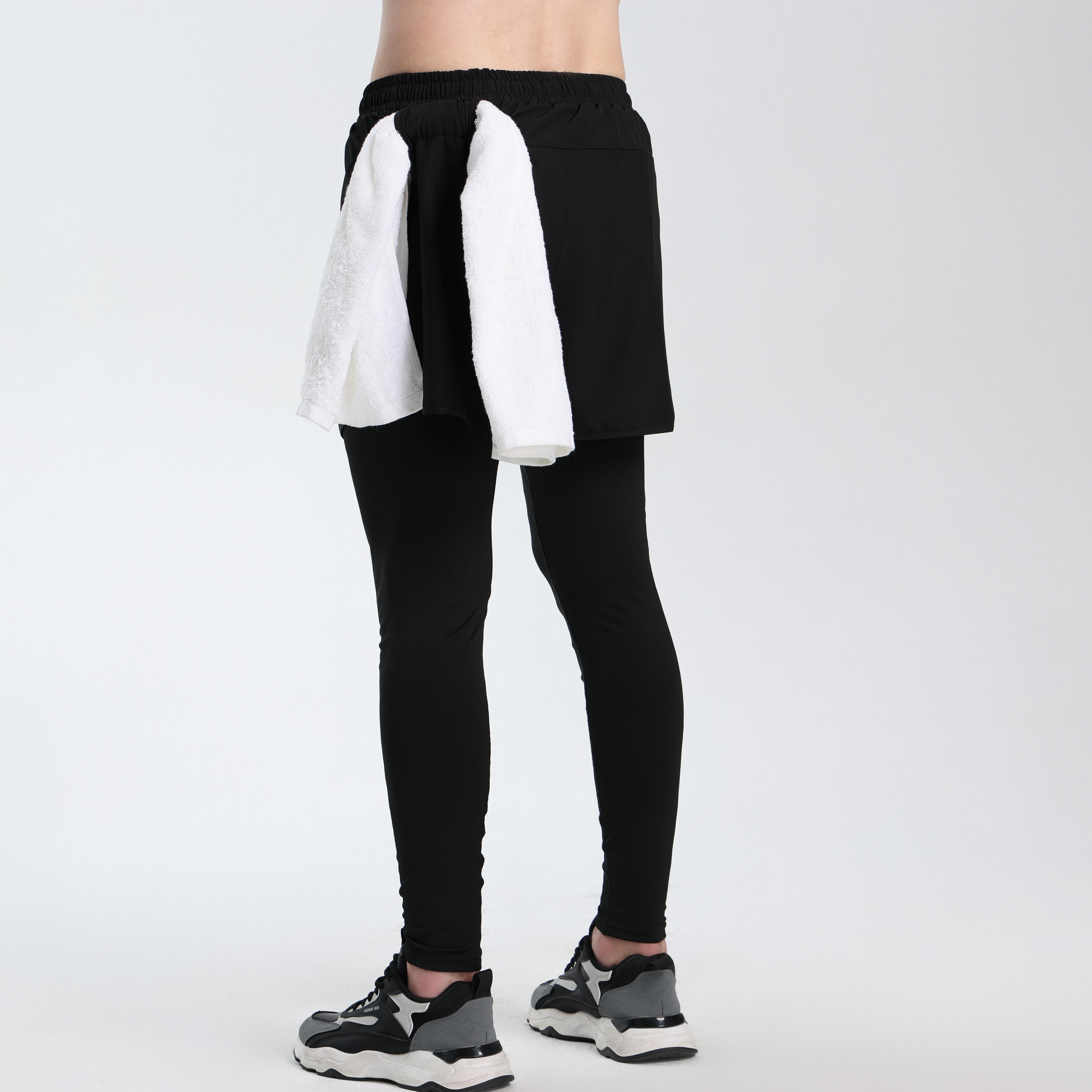 3 Pack Men's Compression Training Pants Breathable Stretch Athletic Pants with Pockets for Running, Basketball, Pilates & Gym Workouts, Compression Sports Wear, Fitness Joggers, Gym Training Pants fits