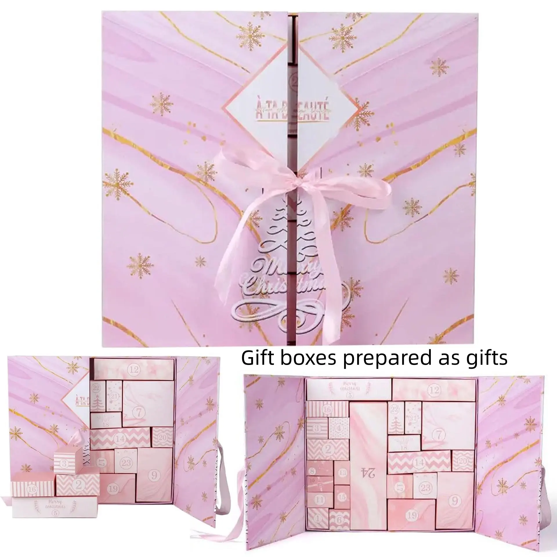 New 2026 Blank Christmas Countdown Calendar Gift Box, Advent Calendar, Peace Night Present, New Year Surprise Packaging, 24-Day Countdown Blind Box