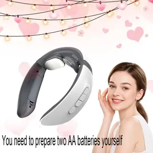 High quality neck massager with heating therapy, used for cervical spine relief and pulse massage (requires 2 batteries of size 7 to be prepared), suitable for holiday gift giving