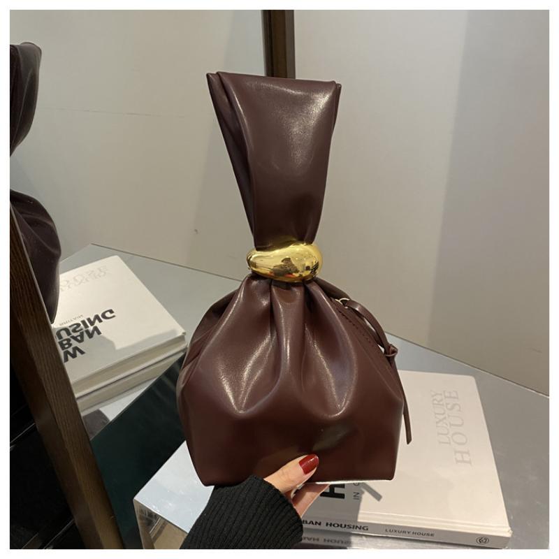 Retro Pleated Simple Niche Design Western Style Small Bag Women's Aesthetic Bucket