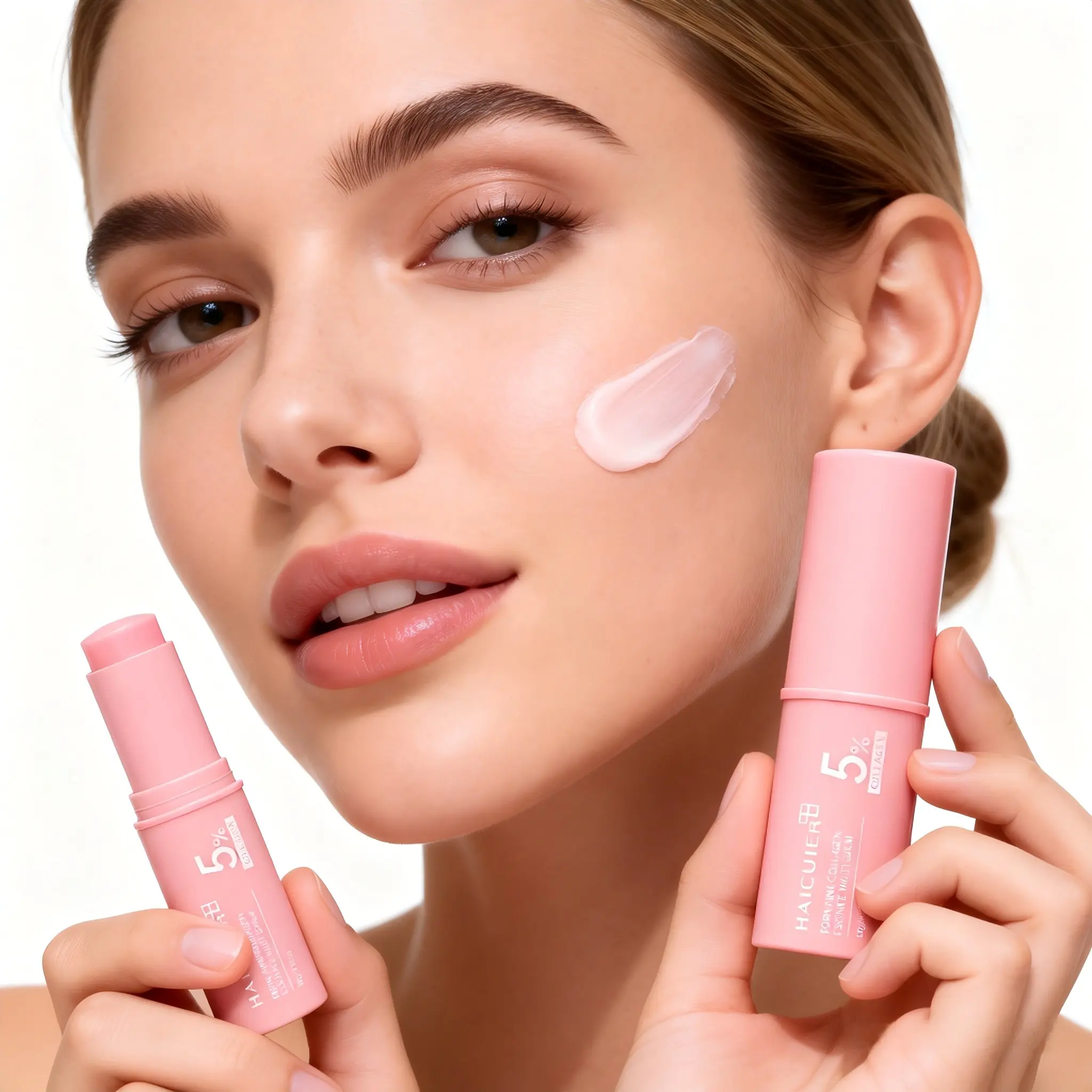 2-Pack Collagen Balm, Multi-Functional Paste with Squalane & Pdrn, Improves Skin Texture, Suitable for Face, Lips, Neck, All Skin Types, Hydrating Glossy Balm
