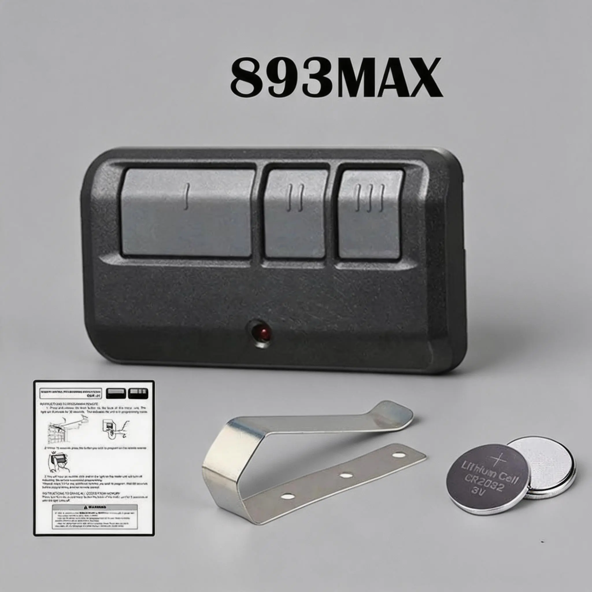 2 Chamberlain Craftsman LiftMaster Garage Door Opener Button Remote, Replaces 893LM 893Max 890Max, Supports 893/890, Wireless Keyless Entry, Safe Security, No-Wait Operation