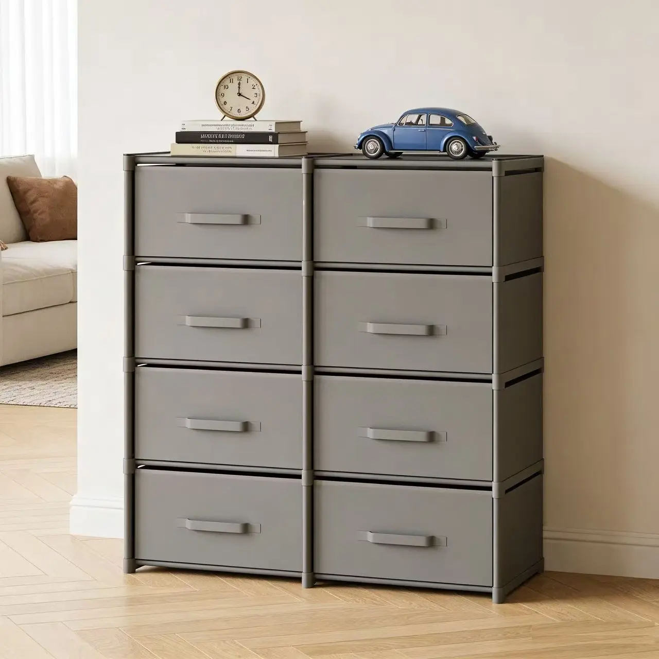 Lightweight DIY Drawer Cabinet, Easy Assembly Storage Solution, Space-Saving Organizer for Home Office Garage Closet, Durable Iron Alloy Frame, Drawers And Cabinets