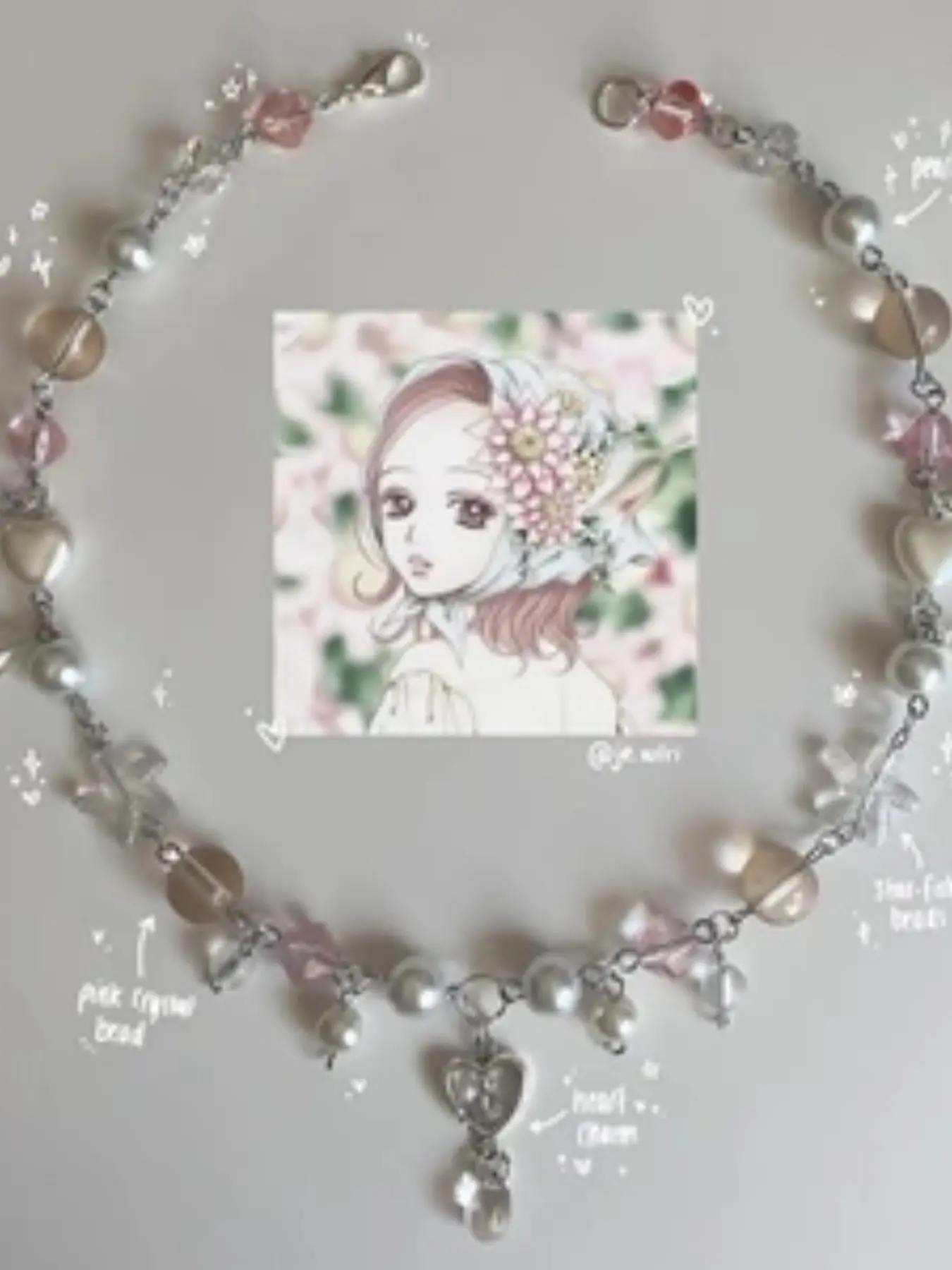 Handmade Starfish Theme Necklace, Fairy Tale Flower Fairy Jewelry, Unique Cosplay Accessory, Perfect for Fantasy Enthusiasts