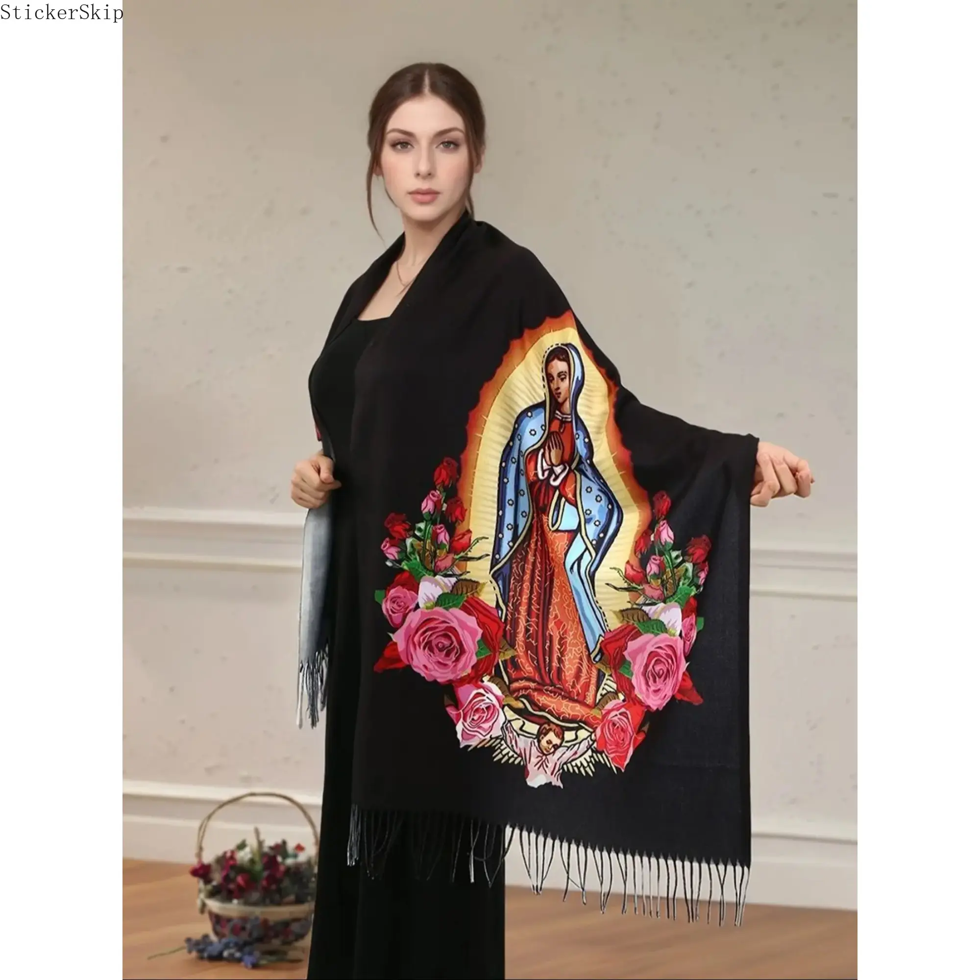 Soft Breathable Floral Print Hijab Head Wrap, Sweat-Wicking Versatile All-Season Shawl Scarf, Lightweight Summer Fashion Cover for Daily & Special Occasions