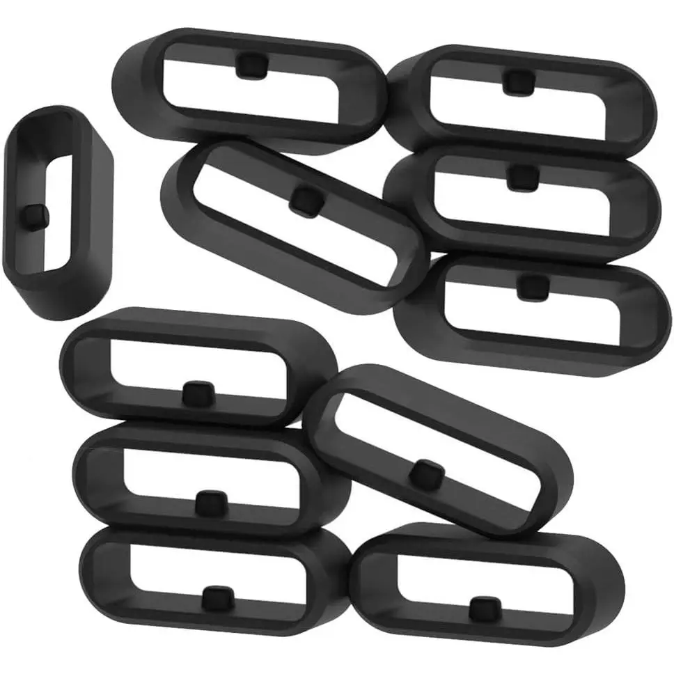 Band Holders Keepers Fasteners Loop Compatible with Amazfit Watches  2 T-Rex 3 2 Pro (Black-11 Pack)