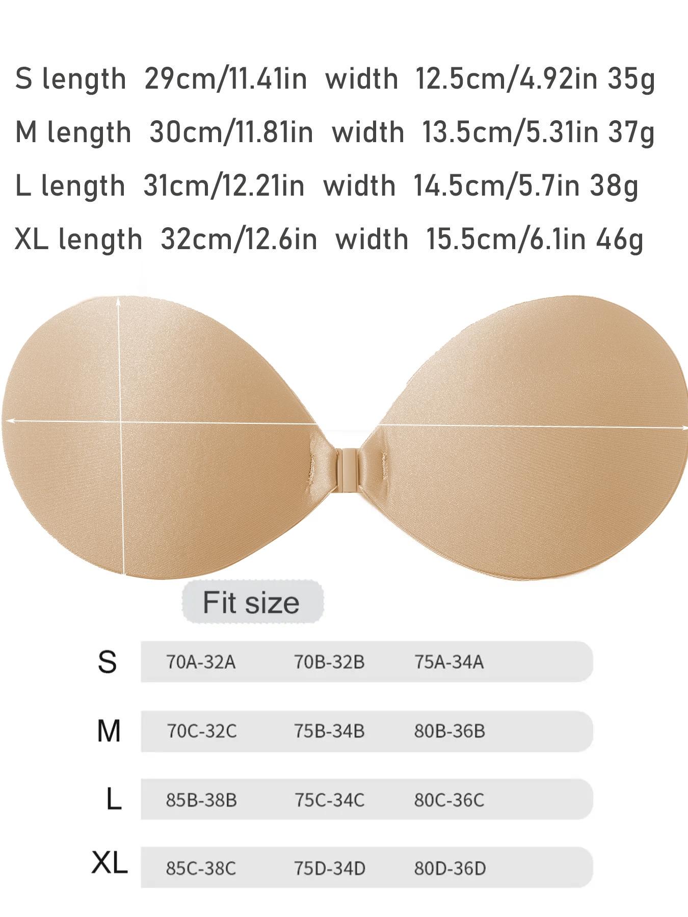 Women's Solid Buckle Front Silicone Bra, Casual Basic Invisible Strapless Bra, Women's Lingerie Accessories for Daily Wear, Underwear