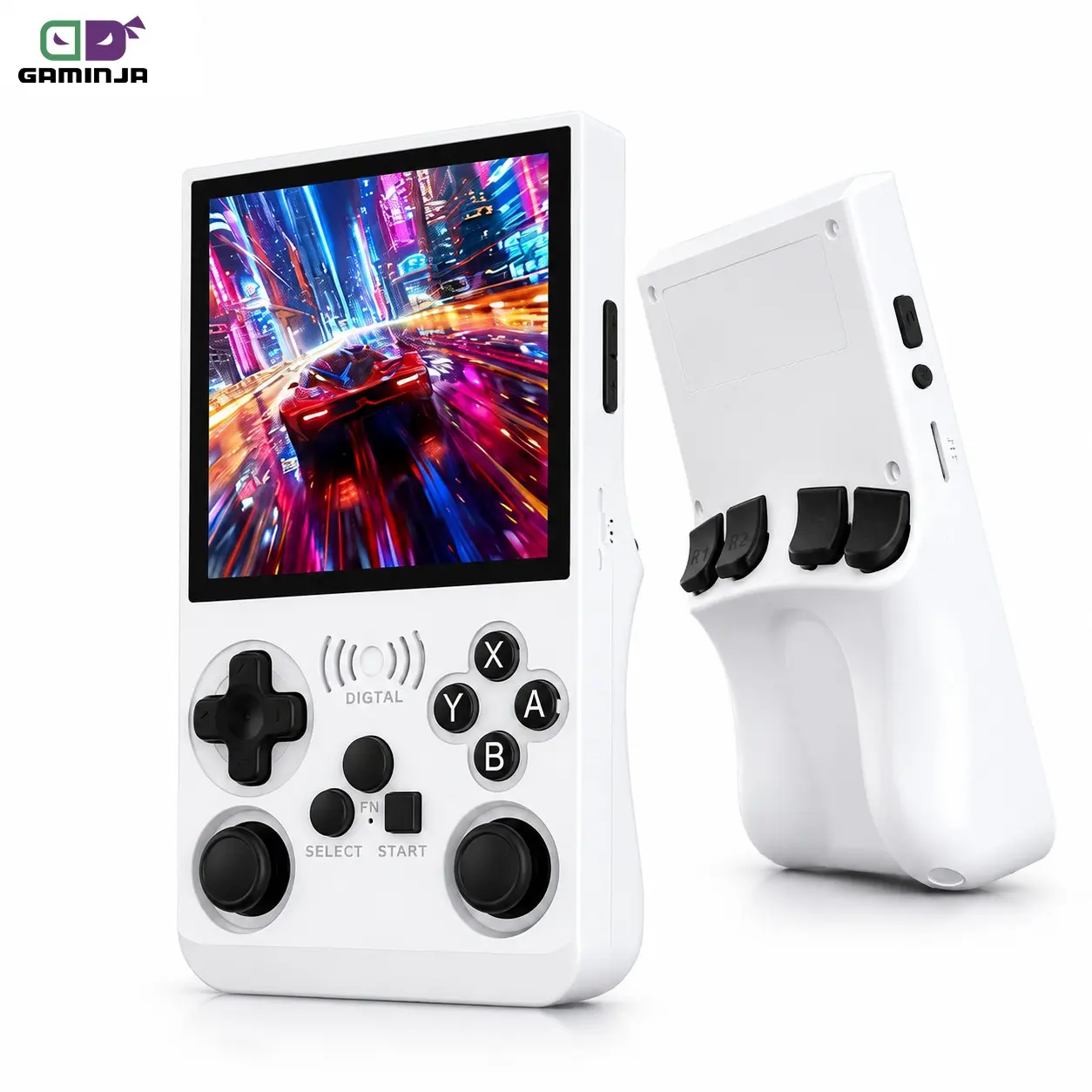 GAMINJA Upgraded ANS13 Open-source Handheld Gaming Console Linux System 4-inch IPS High-definition Screen Portable Retro and Handheld Device Comes with Over 15,000 Games and 20+ Emulators