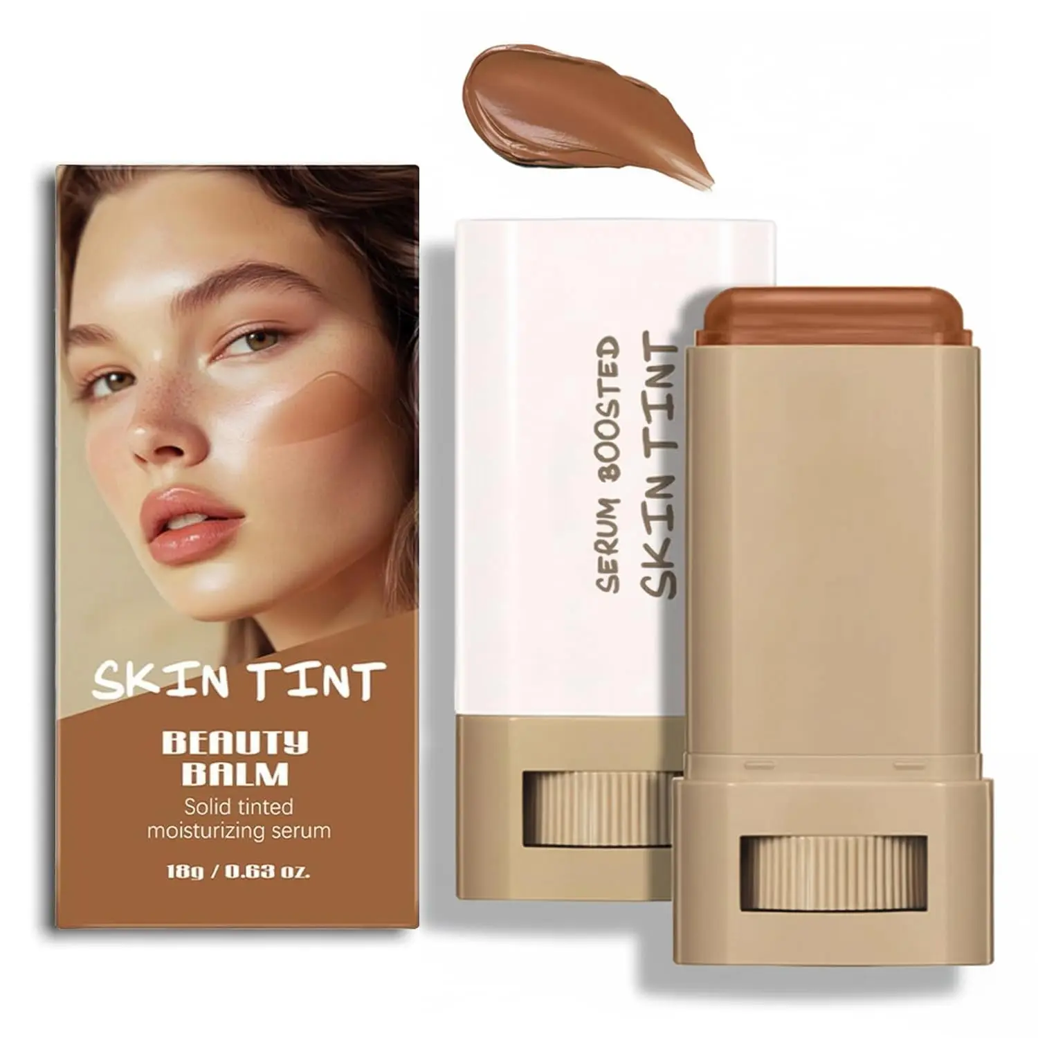 Skin Tint, Beauty Balm Serum Boosted Skin Tint, Foundation Stick, Skin Tint with SPF, Concealer Stick, Foundation Makeup, Face Makeup, Base De Maquillaje, Full Coverage Foundation, Dewy Finish