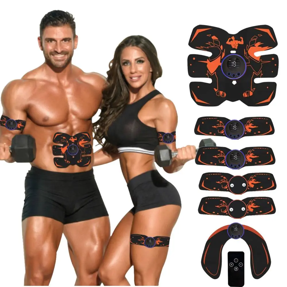 Abs & Glutes，ABS Stimulator, Electronic Muscle Stimulator Trainer, Core Glutes Trainer, ABS Stimulator Smart Wearable Butt Lifting Machine,ABS Stimulator Abdominal, for Abdomen, Arms, Legs,Get Abs While Watching TV