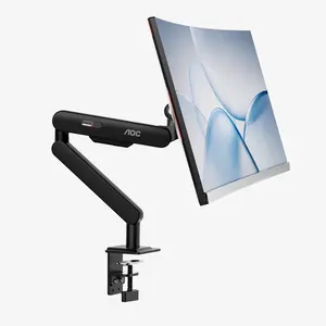 AOC AM500MAX Adjustable Single Monitor Arm Holder, Desktop Clamp Mount, Suitable for 17-40 in Screens, 4-12kg Weight Capacity