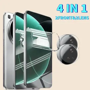 4-In-1 Hydrogel Film Front Screen Protector + Back Lens Film, Compatible with Xiaomi 15 15Pro 15SPro 15Ultra Series. Made of Soft TPU Material, Features Scratch Resistance, Durability, High-Definition Display