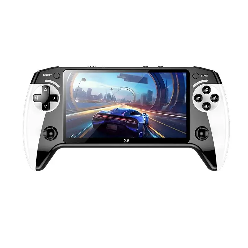 New X9 Handheld Game Console, Handheld Gaming Console, 5.5 Inch HD Screen, Portable Retro Arcade Machine, Home and Travel Use, Supports 11 Emulators, Dual Stereo Speakers