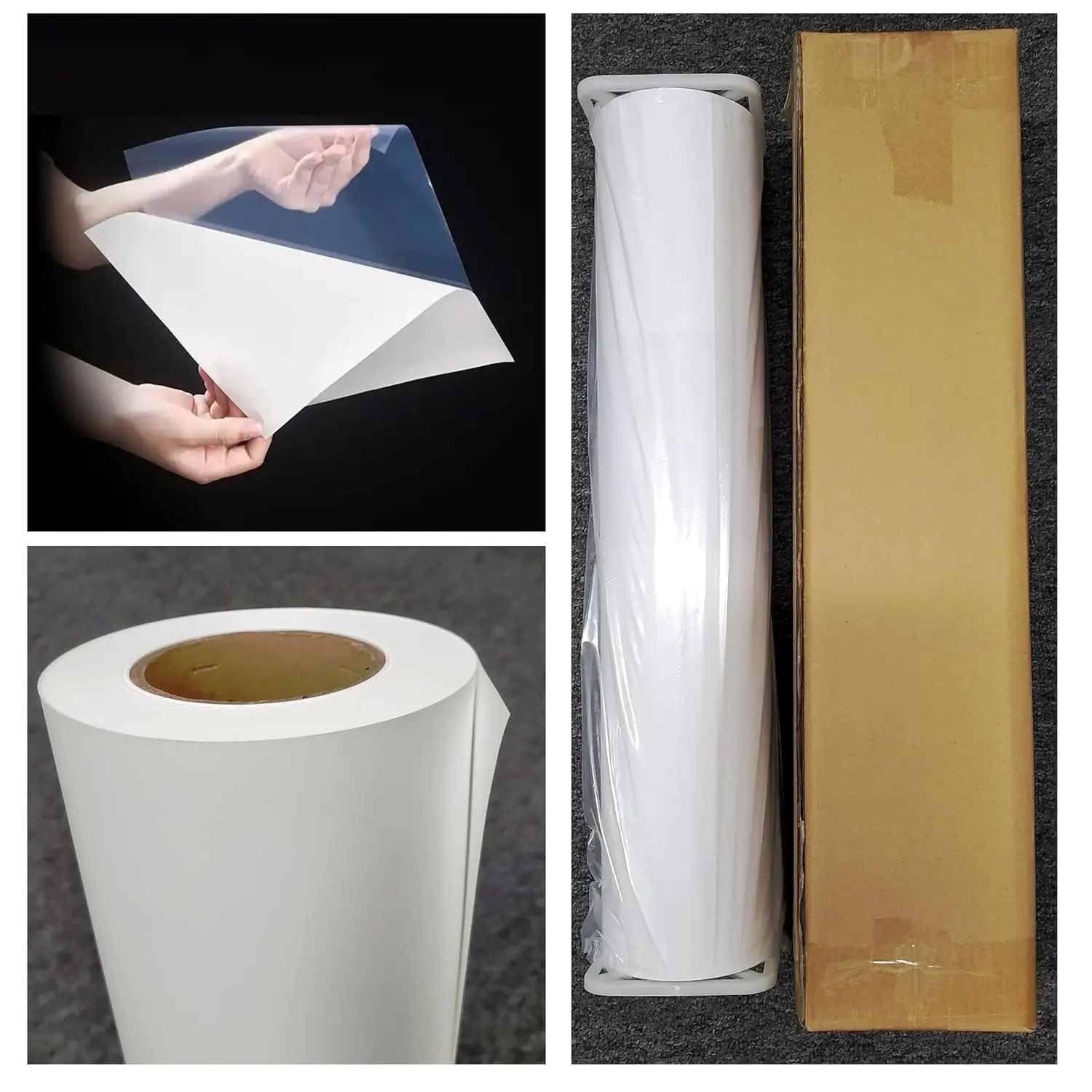 -1 x 24 inch x 100 ft Matte Polypropylene Banner roll Window Decal Graphics (self Adhesive) Film Poly Vinyl ,  Resistant, 2 inch core, Inkjet Print Poster Signs