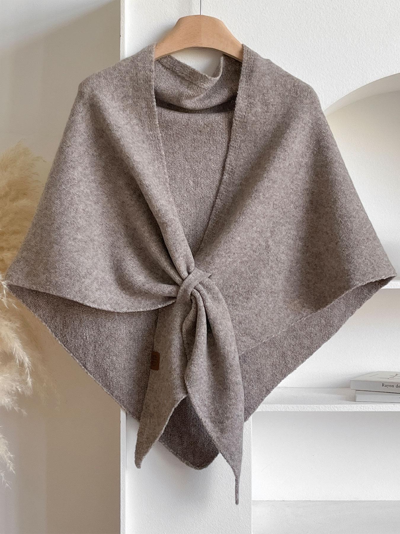 Women's Solid Color Scarf, Winter Casual Soft Comfortable Shawl, Fashion Unique Accessory, Daily Wear Scarf for Women, Trendy Solid Shawl, Soft Warm Shawl