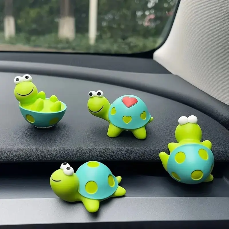 New Cute Turtle Resin Craft, Cartoon Small Turtle Animal Decor, Car Display Decoration, Mini Statue for Home Decor, Luxury Car Accessories, Car Interior Decoration