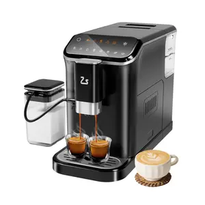 Garvee Fully Automatic Espresso Machine with Built-in Grinder & Milk Frother, One-Touch Coffee Maker with 1.5l Water Tank and Auto-Cleaning for Latte, Cappuccino