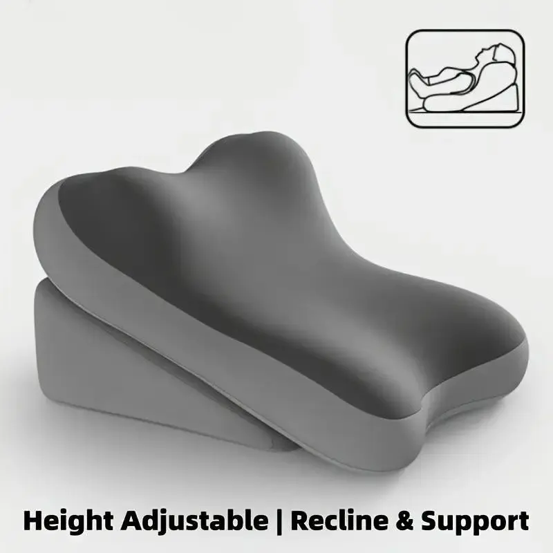 Adjustable Memory Foam Bed Wedge Support Pillow, Non-Slip Base Multi-Functional Lumbar Cushion for Back Neck Pain Relief