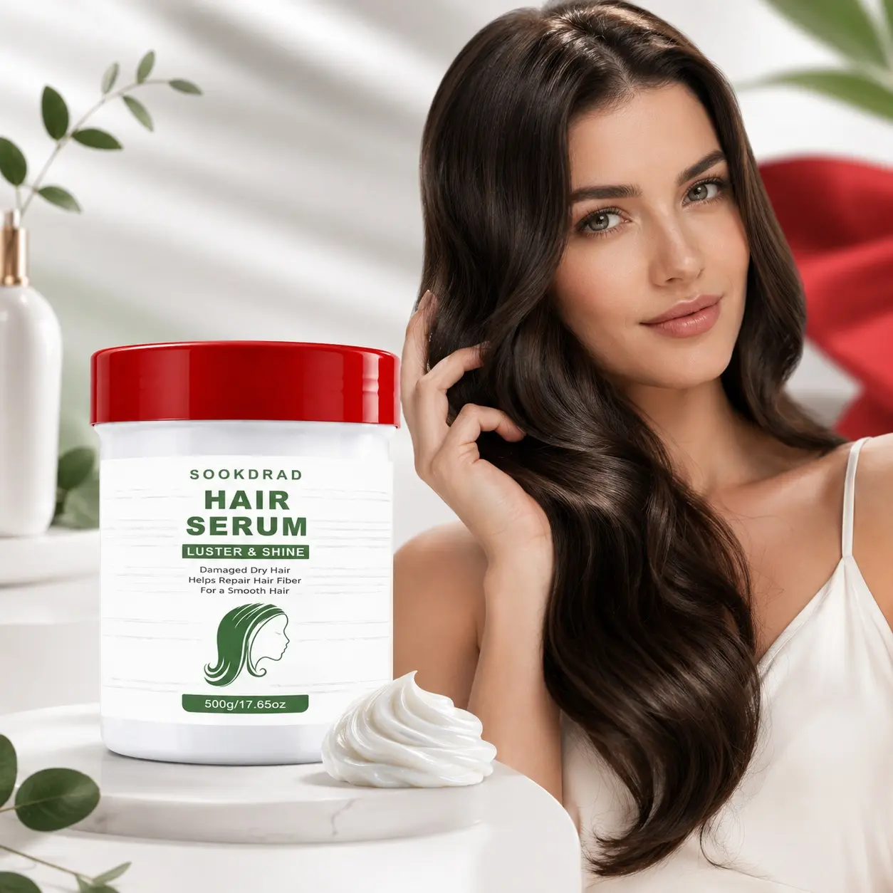 Hair Serum, For Damaged Dry Hair, Repair Hair Fiber, Luster Shine, Smooth Hair, 500g/17.65oz